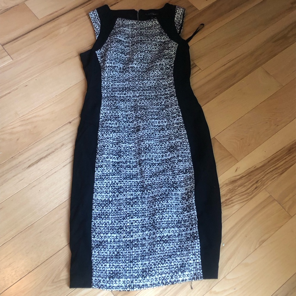 Tahari Black and White dress